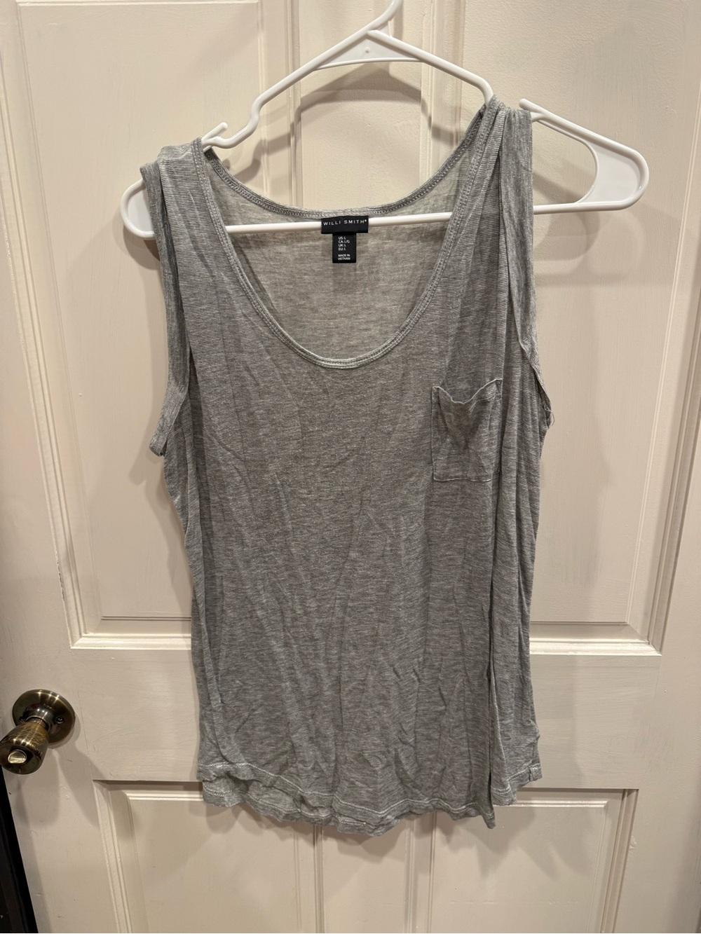 Willi Smith Light Gray Scoop Neck Tank